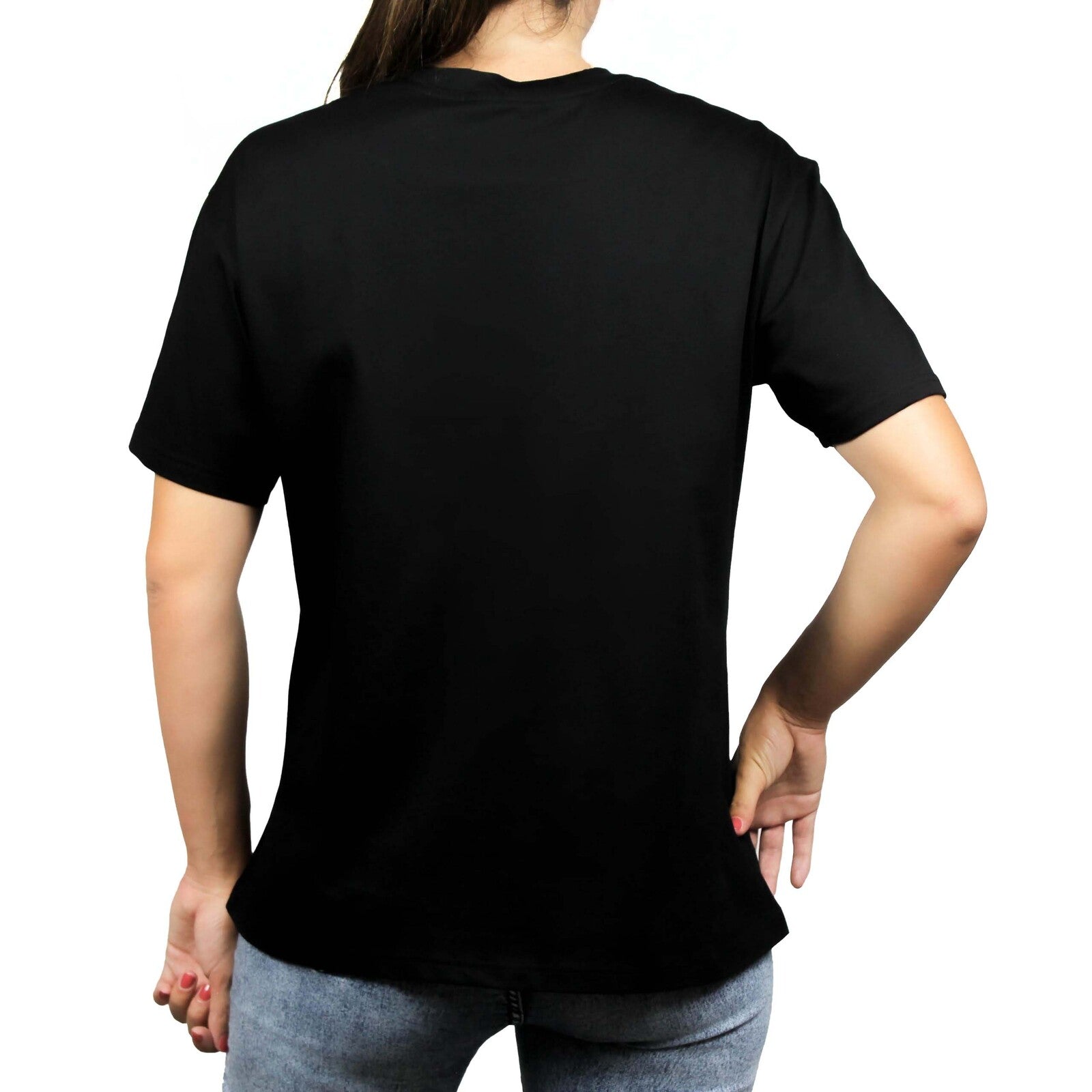 T-shirt nera con logo ricamato lato cuore 3