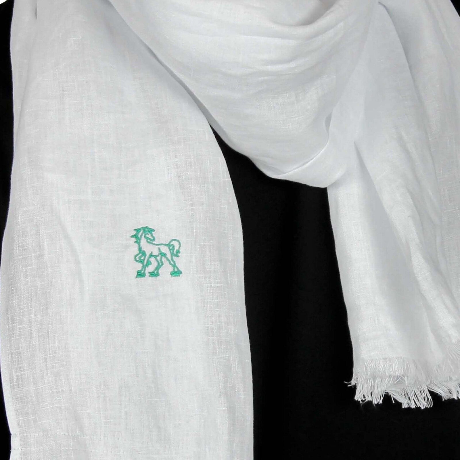 Pashmina lino bianca 2