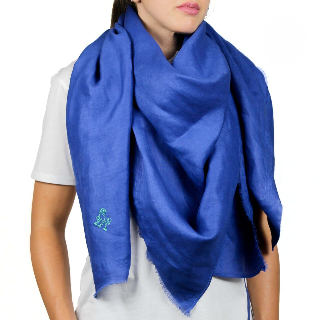 Pashmina lino cobalto 1