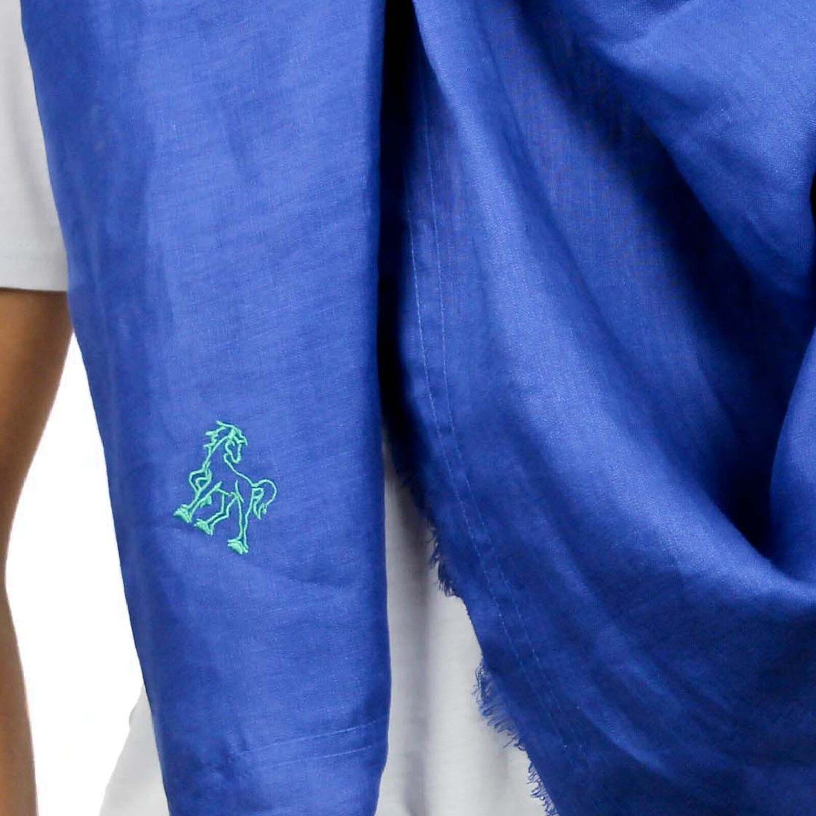 Pashmina lino cobalto 2