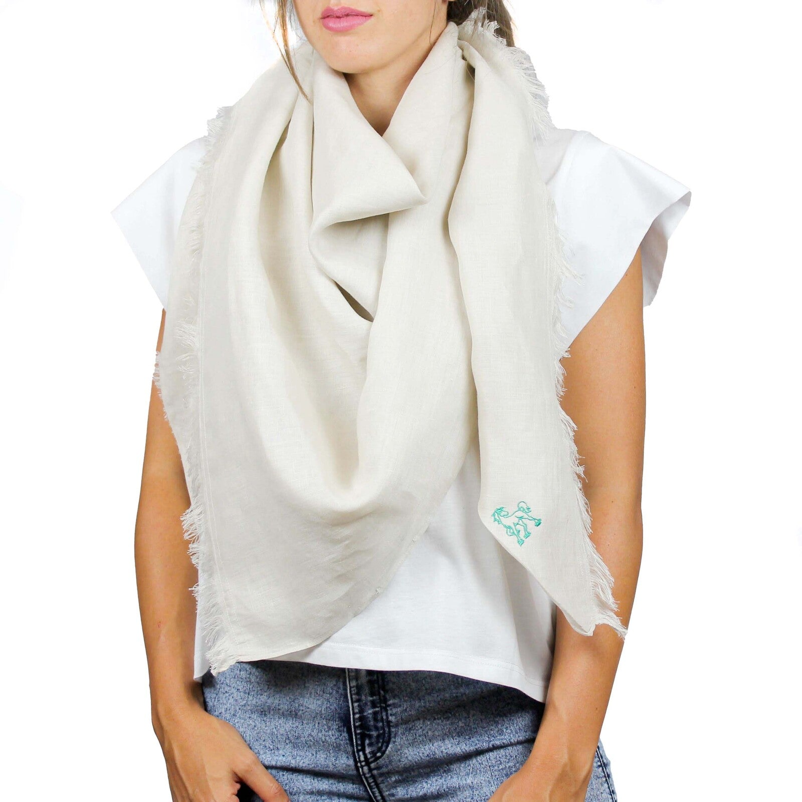 Pashmina lino beige 1