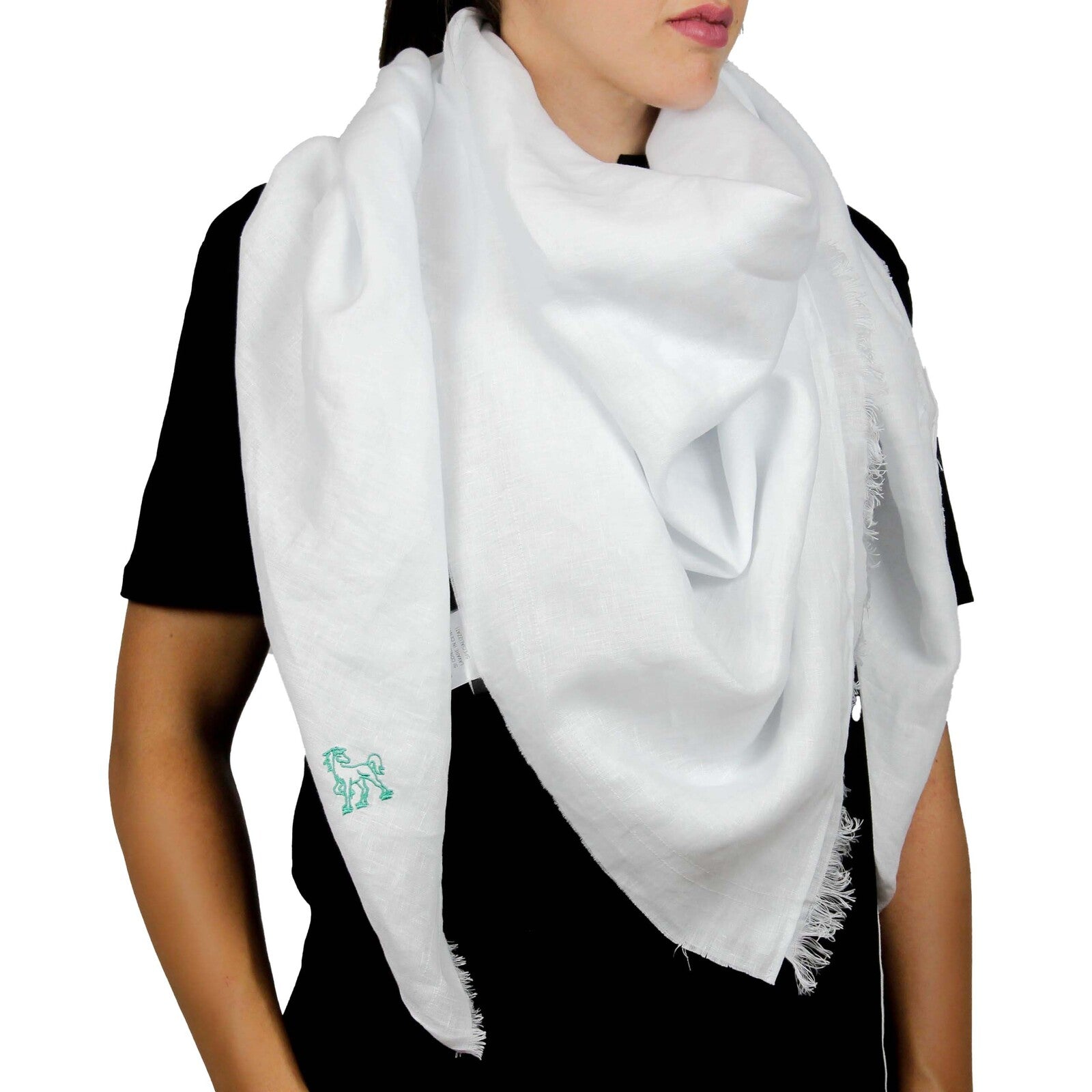 Pashmina lino bianca 1