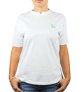T-shirt bianca con logo ricamato lato cuore 1