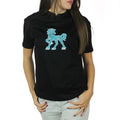 T-shirt nera con ricamo Vinto 1
