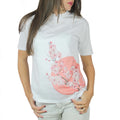 T-shirt bianca con stampa ciliegio 1