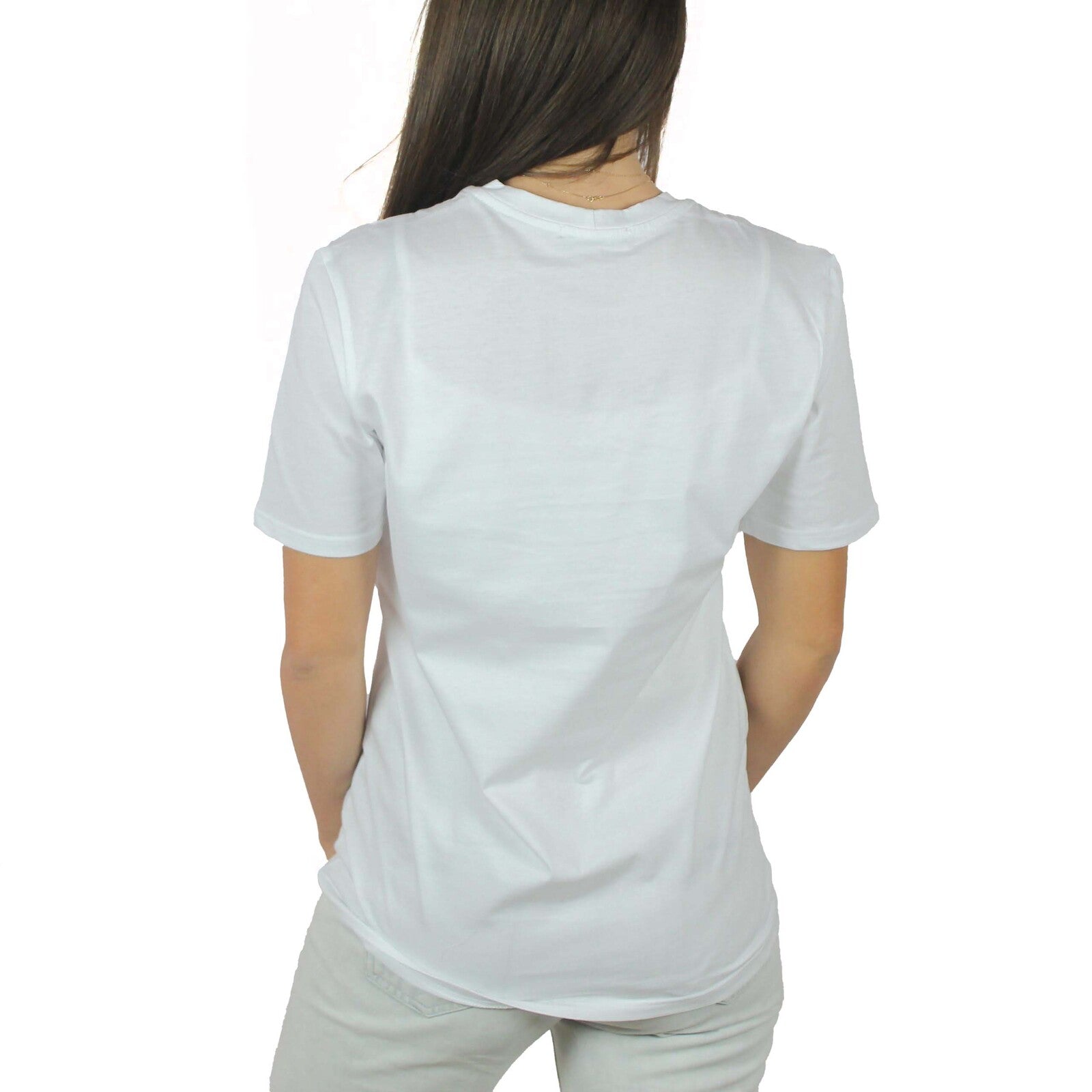 T-shirt bianca con ricamo Vinto oro 4