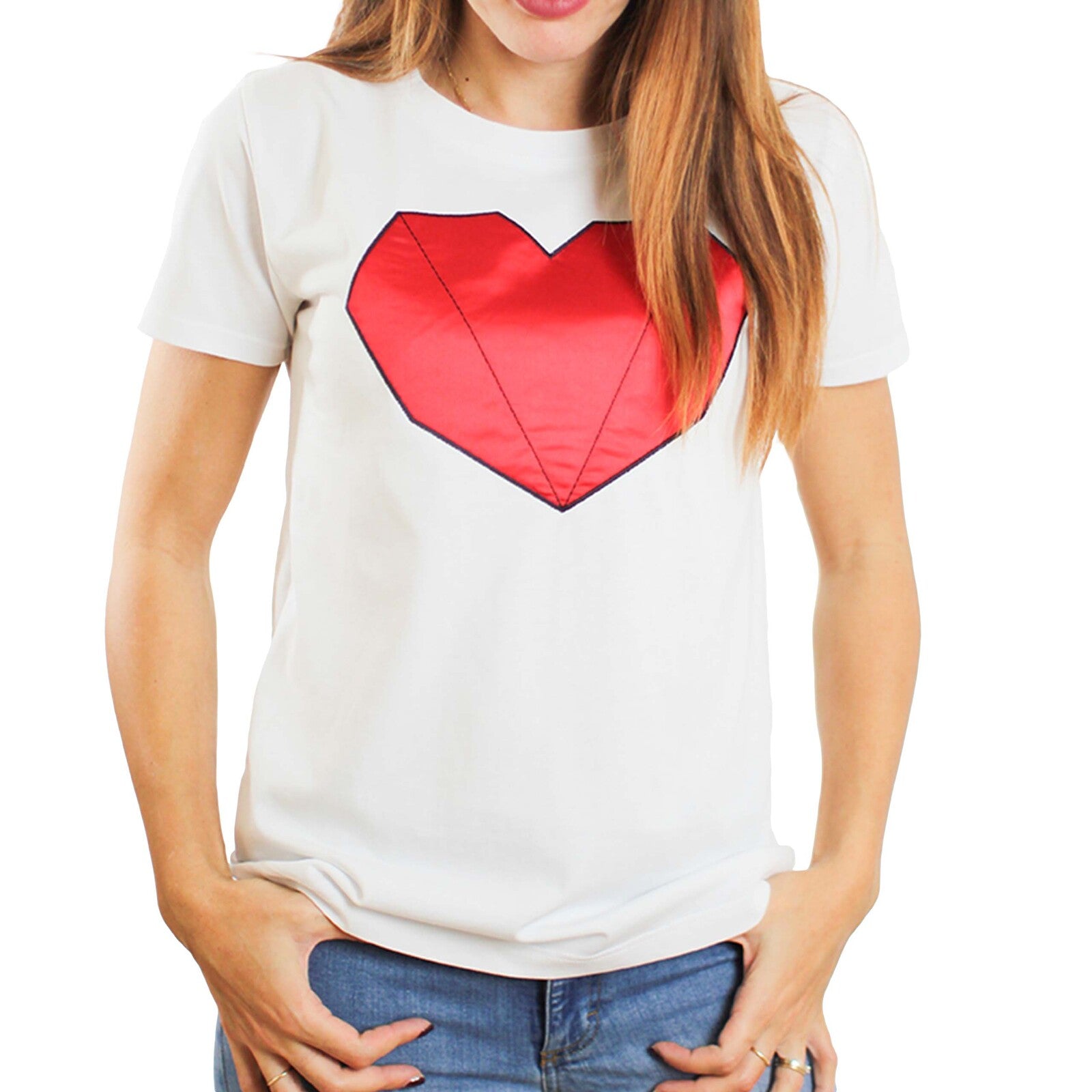 T-shirt cuore rosso 2