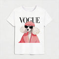 T-Shirt Donna con stampa dog vogue