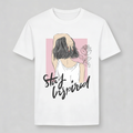 T-Shirt Donna con stampa stay tuned