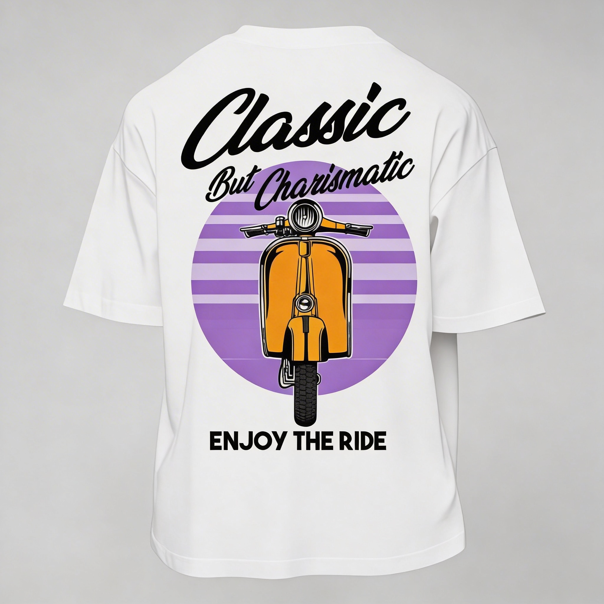 T-Shirt Uomo  Over con stampa vespa