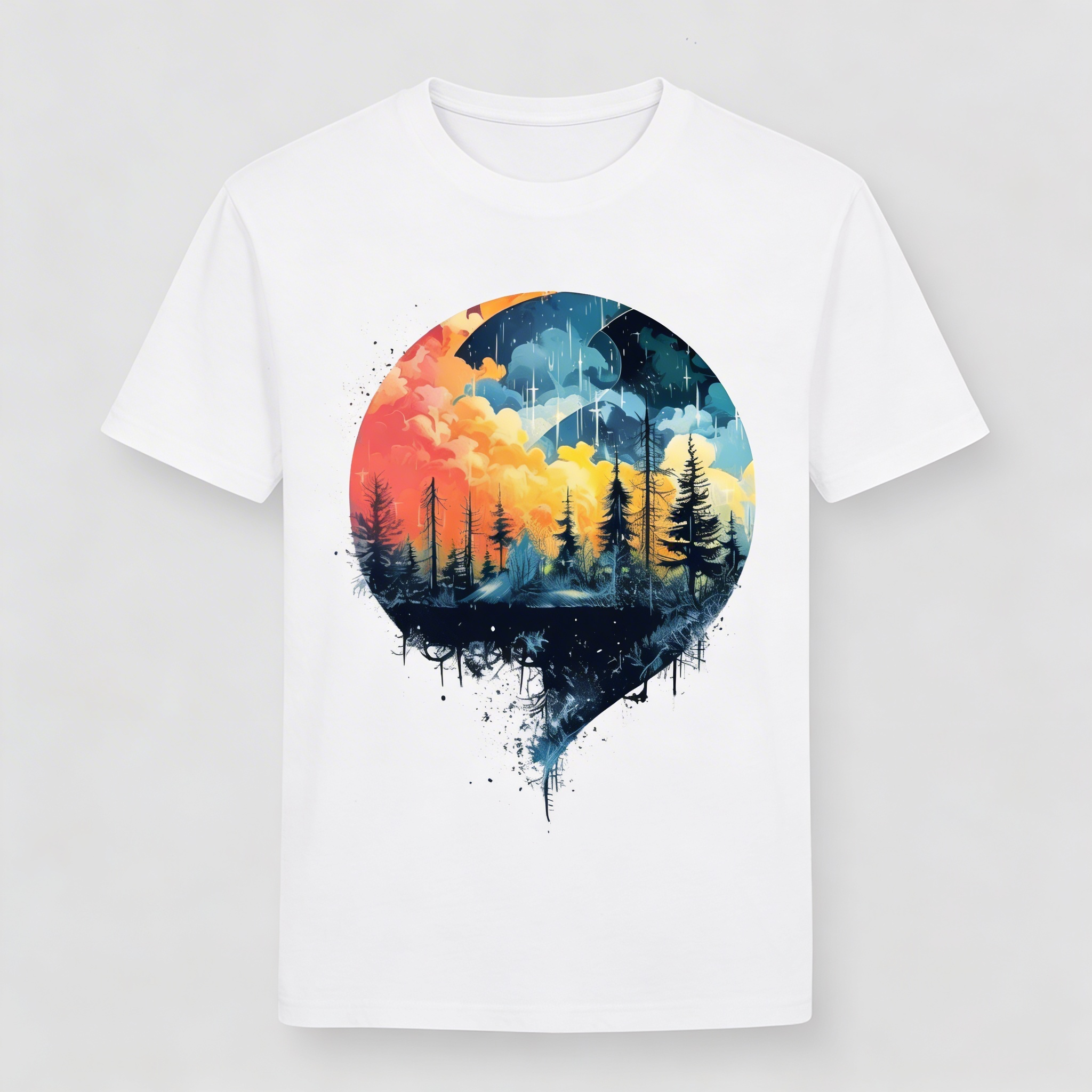 T-Shirt Uomo con stampa moon