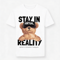 T-Shirt Donna con stampa virtual bear
