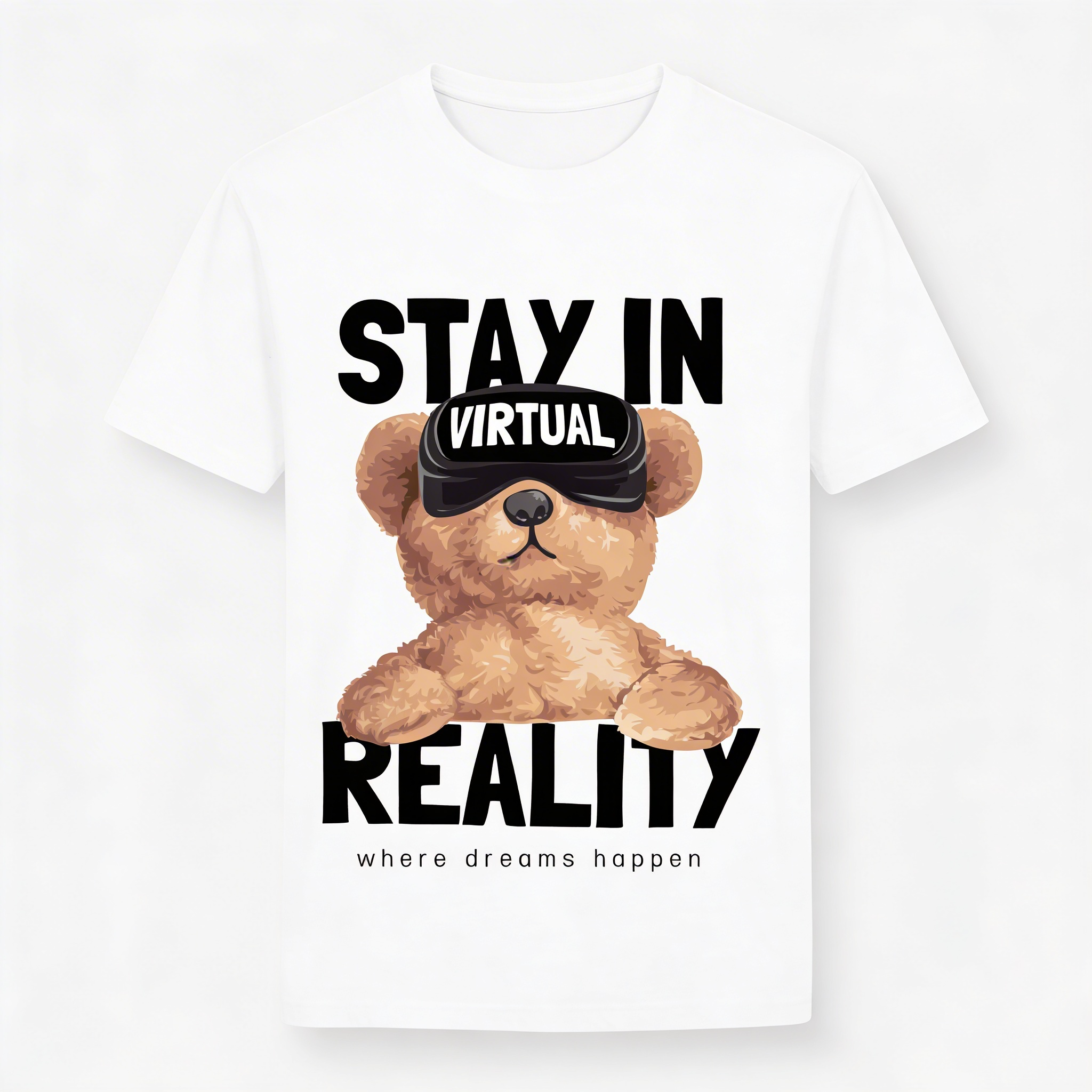 T-Shirt Donna con stampa virtual bear