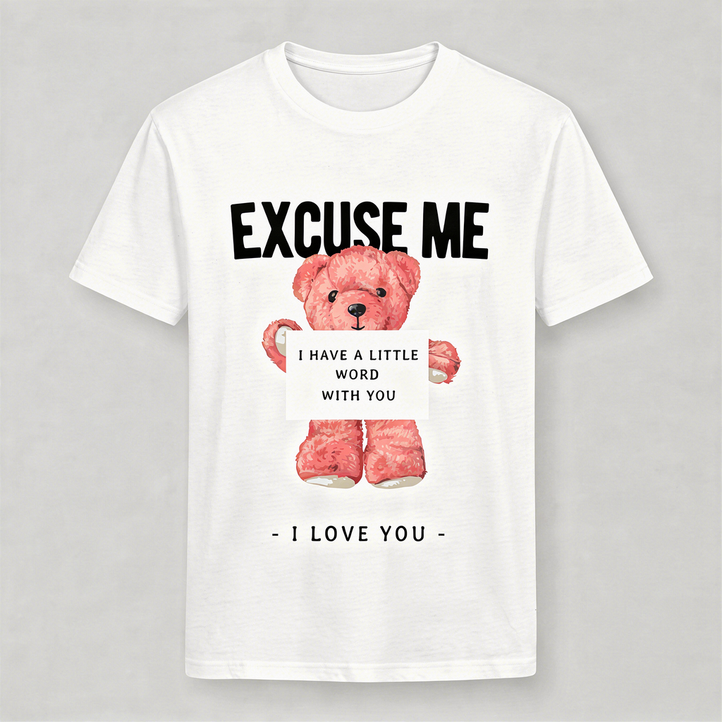 T-Shirt Donna con stampa excuse me bear