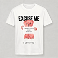 T-Shirt Donna con stampa excuse me bear