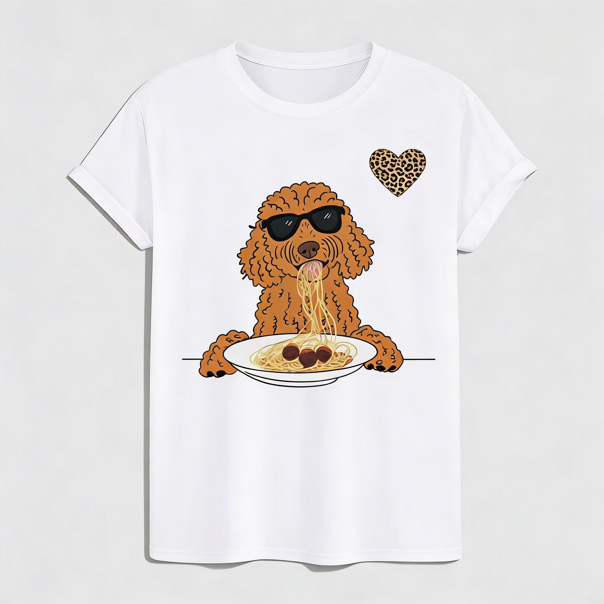 T-Shirt Donna con stampa spaghetti dog