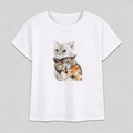 T-Shirt Donna con stampa cats