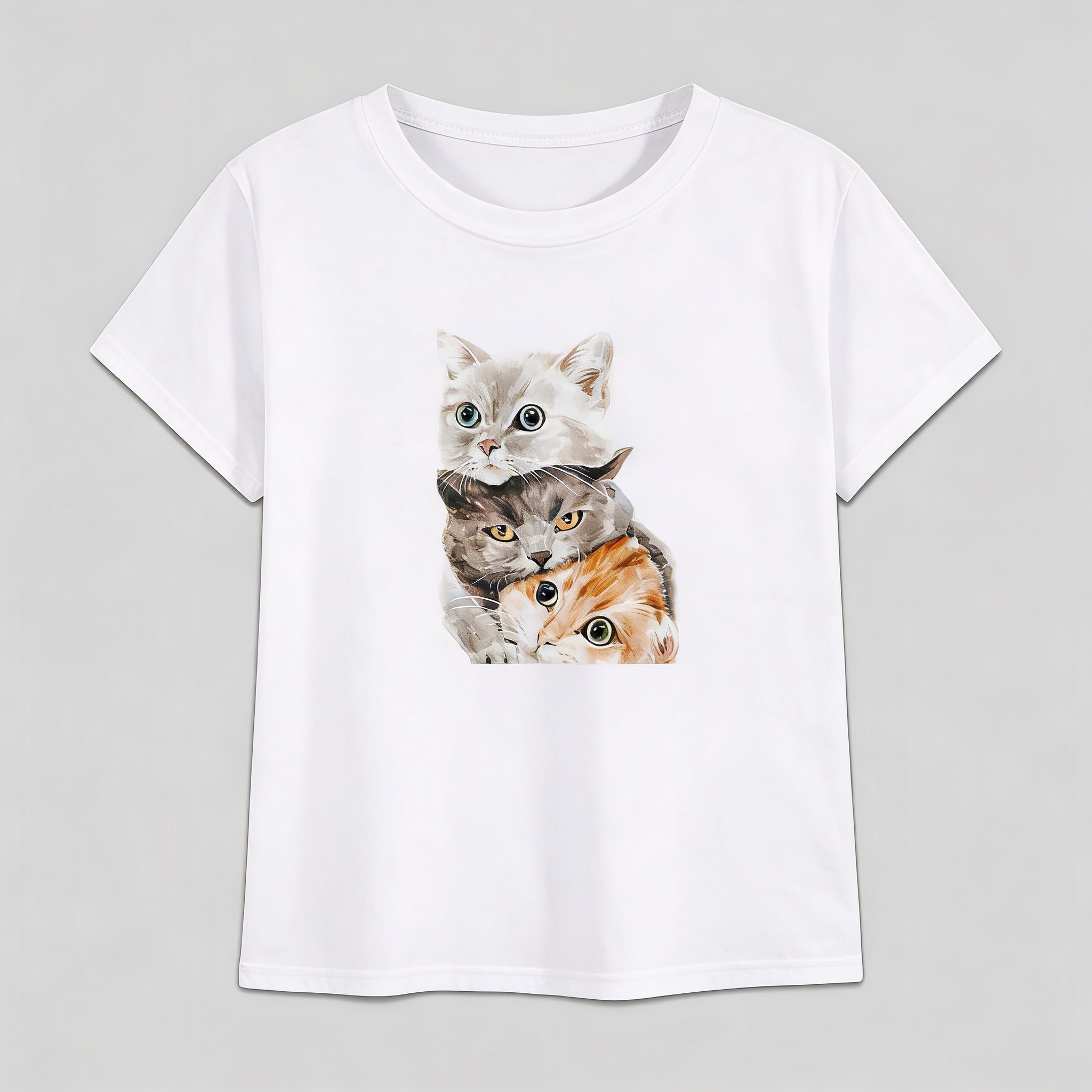 T-Shirt Donna con stampa cats