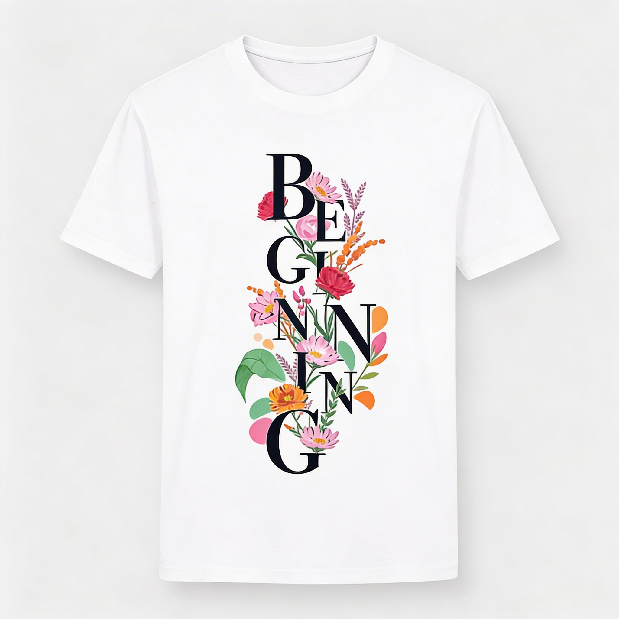T-Shirt Donna con stampa beginning