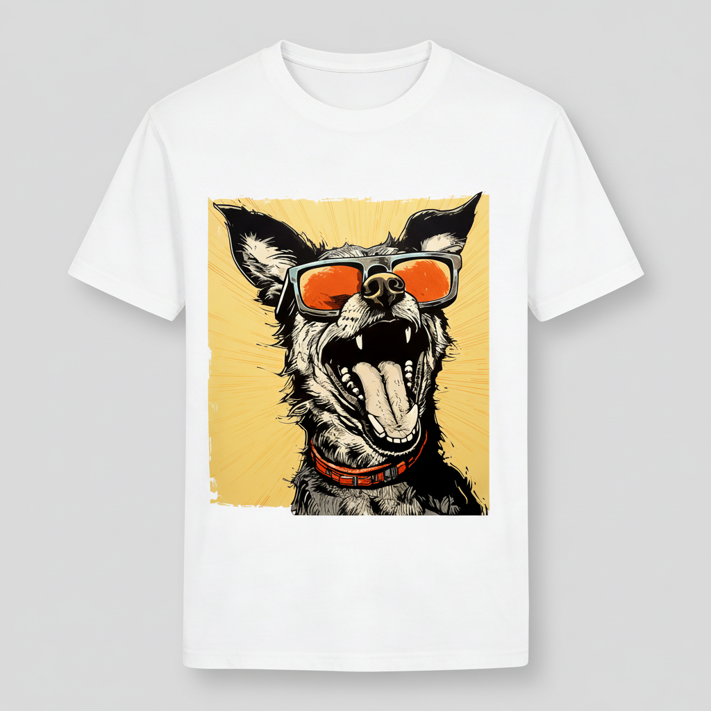 T-Shirt Uomo con stampa dog