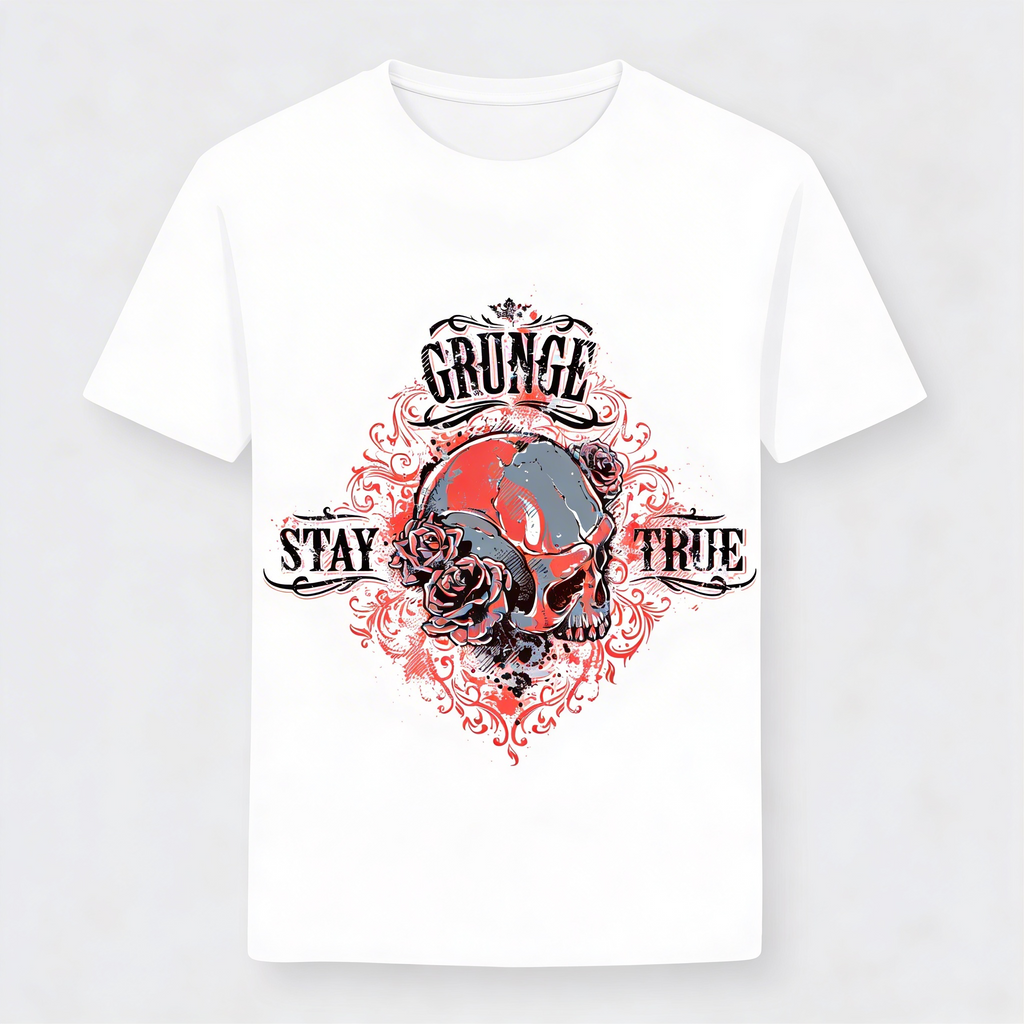 T-Shirt Uomo con stampa skull roses