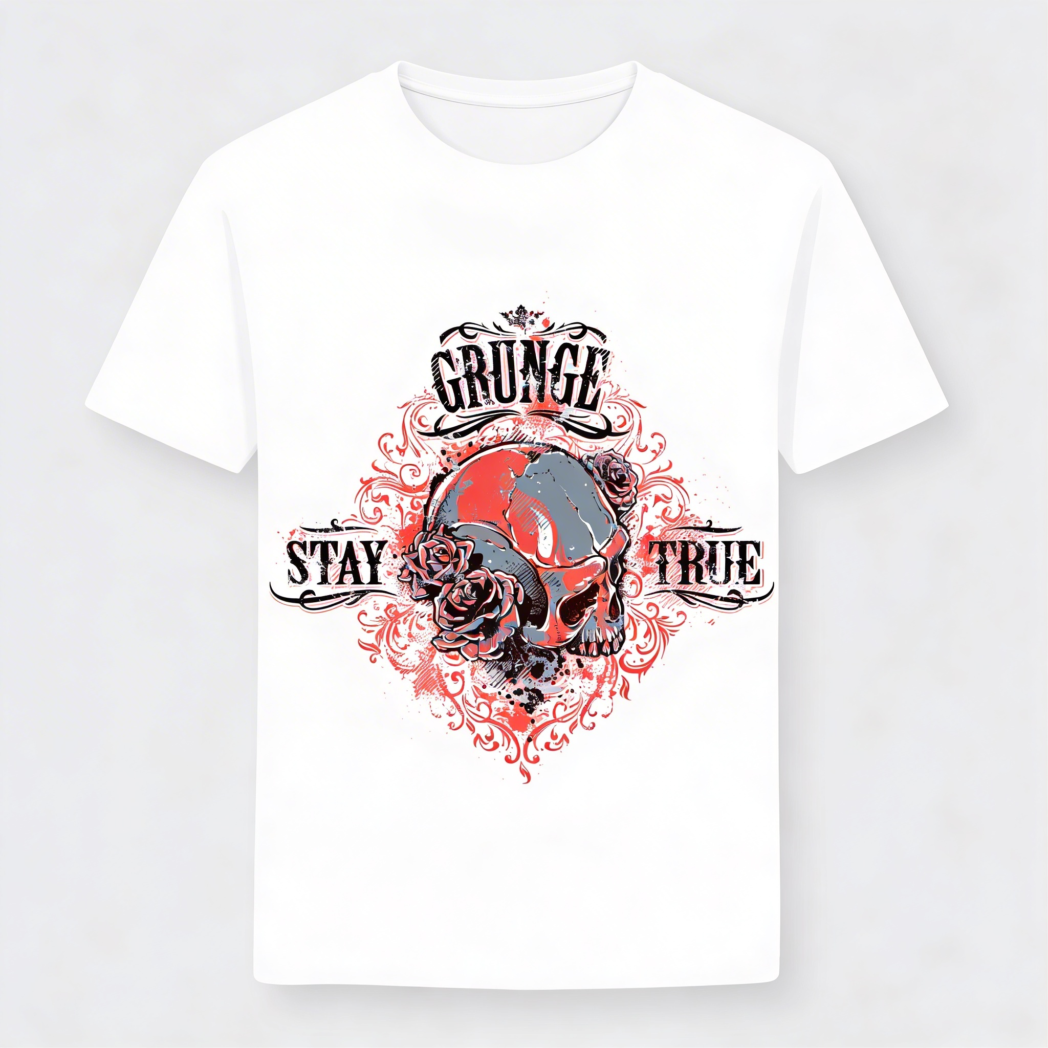 T-Shirt Uomo con stampa skull roses