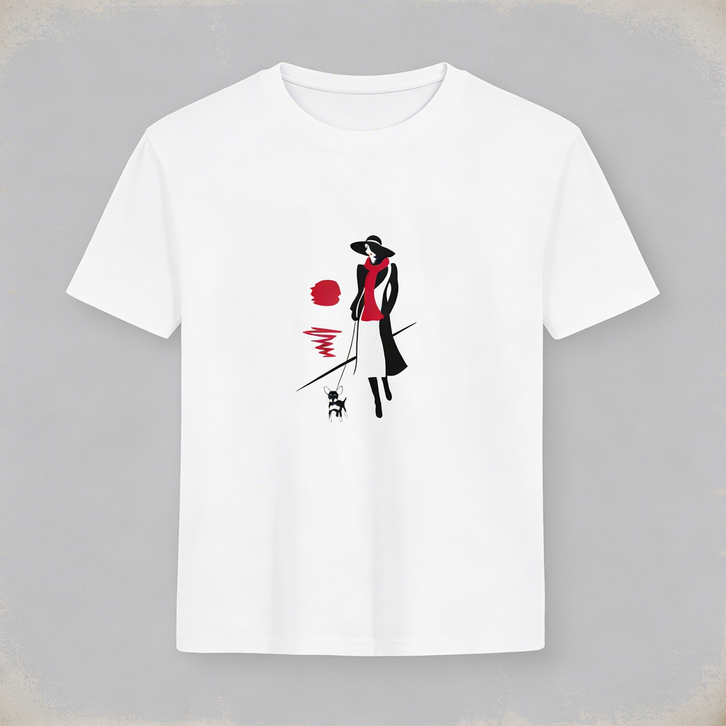 T-Shirt Donna con stampa silhouette