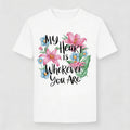 T-Shirt Donna con stampa flower heart